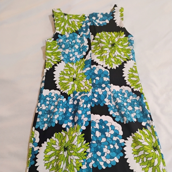dressbarn Black Mini Dress with Blue and Green Floral Design - Picture 5 of 8
